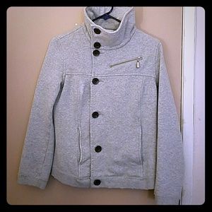 Diesel thick light gray sweatshirt/jacket sz. S